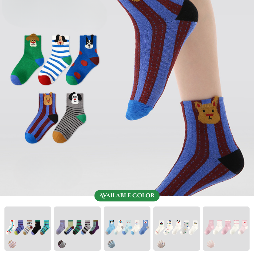 1963 Children's Socks Wholesale 2026 Spring/Summer Thin Style Cool Dog Planet Card Stockings, Cotton Breathable Mesh Boys' Socks