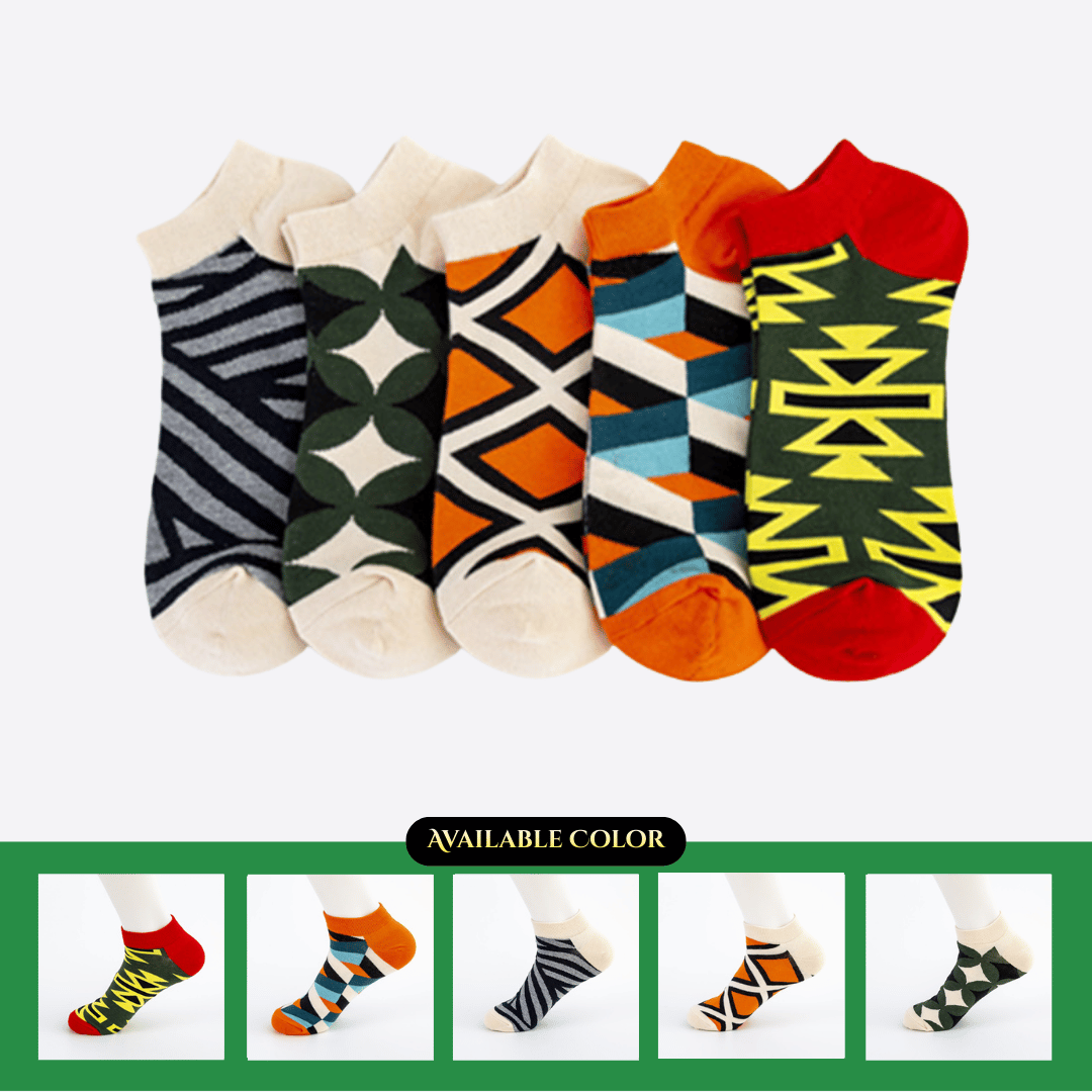 Tangram Series Boat Socks | Colorful Creative Casual Style