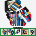 Colorful Striped Mid-Calf Cotton Socks | Casual Everyday Style