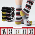 Autumn/Winter Striped 80% Merino Wool Warm Mid-Calf Socks Women's Casual Sports Men's Hiking Socks 3349