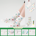 Children's Socks Wholesale Spring/Summer New Rainbow Bubble Mesh Socks Cotton Seamless Girls' Mid-Calf Socks