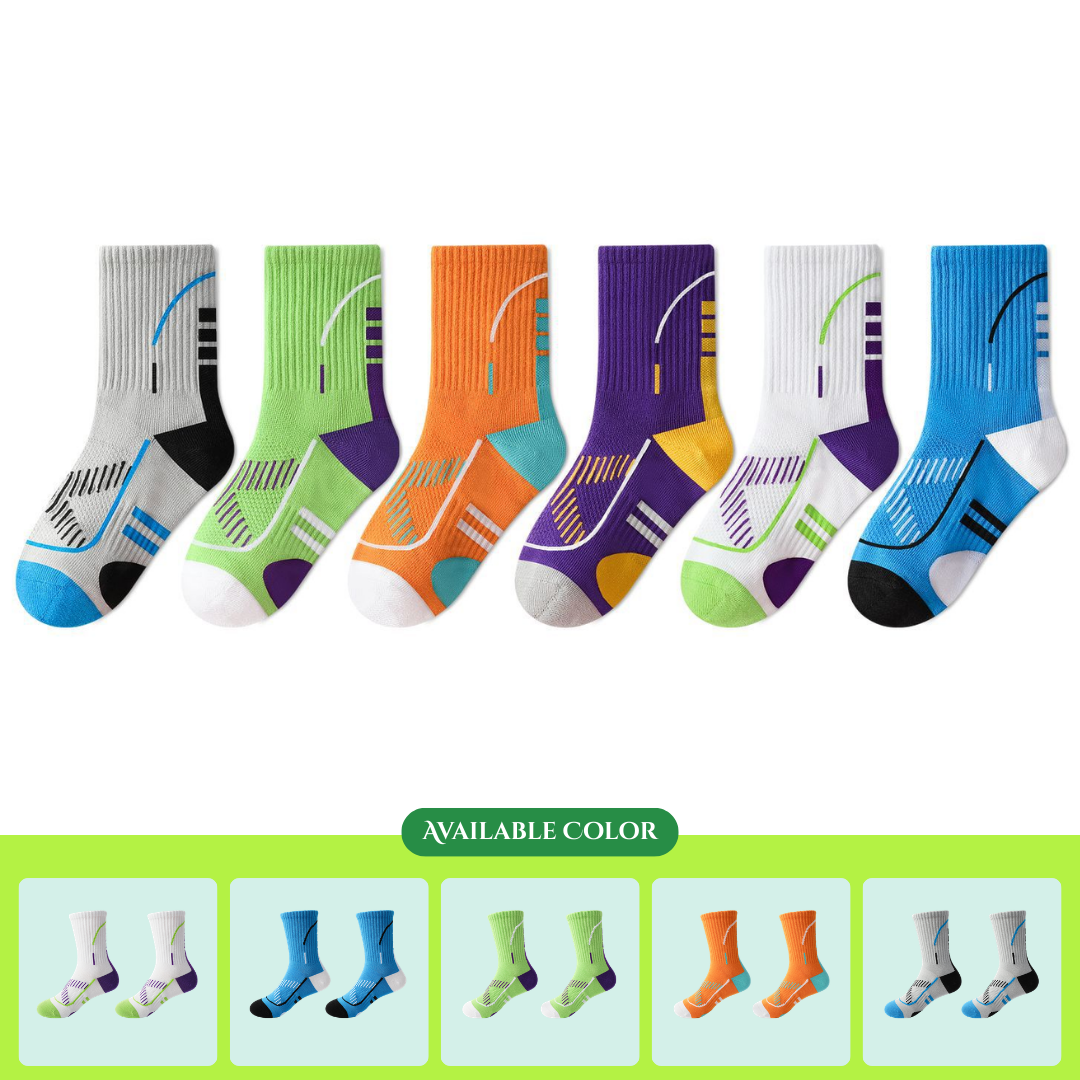 Children's professional basketball sports socks, spring and autumn style, boys' mid-calf cotton socks, student boys' cotton breathable children's socks