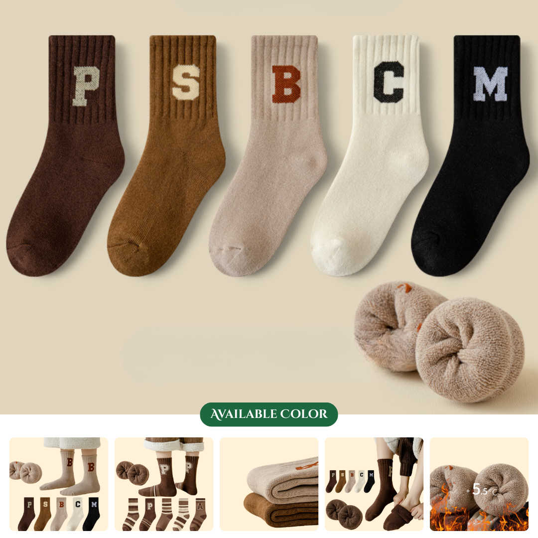 Children's socks, autumn and winter, cotton, fleece-lined, thick, warm, long socks for boys and girls, perfect for toddlers and preschoolers.