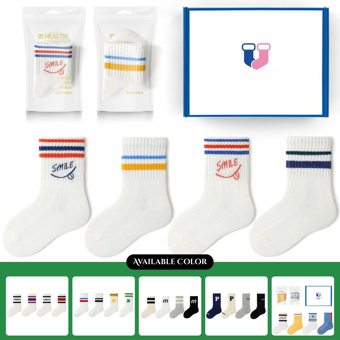 Children's socks, spring and autumn thin style, boys' and girls' sports mesh breathable student socks, seamless children's socks, mid-calf socks