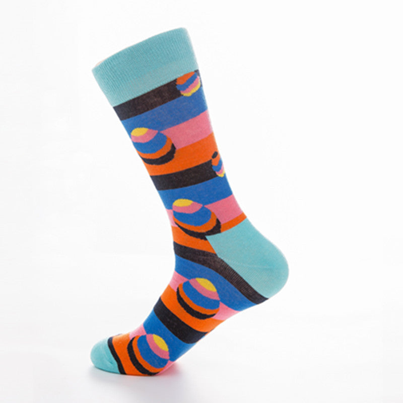 Colorful Casual Sports Socks | Mid-Calf Cotton Style