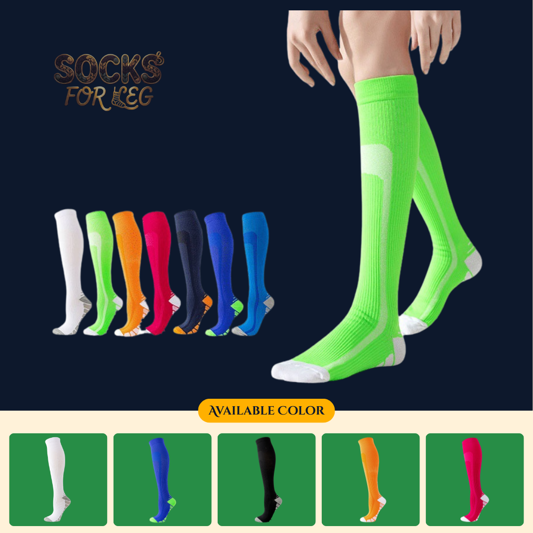 Gradient Compression Socks for Men and Women Running Yoga Calf Support