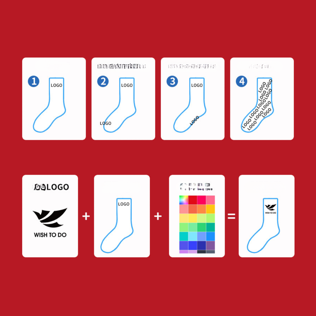 Custom Sports Socks for Men and Women Solid Color Black Socks with Logo and Length