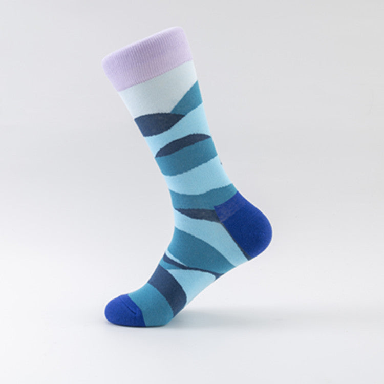 Ethnic Pattern Cotton Mid-Calf Socks – Trendy Casual Style