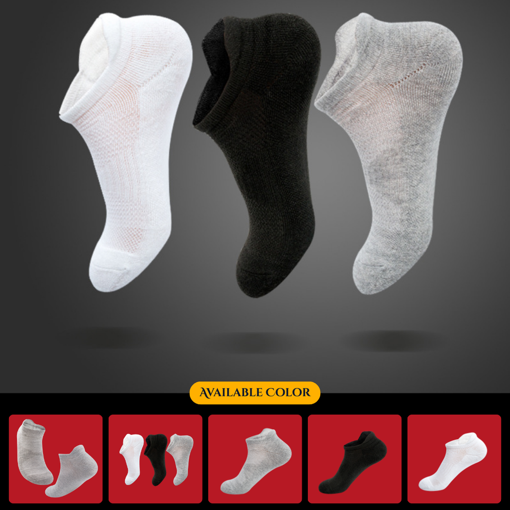 Low-Cut Basketball Fitness Solid Color Cotton Sports Socks for Men & Women