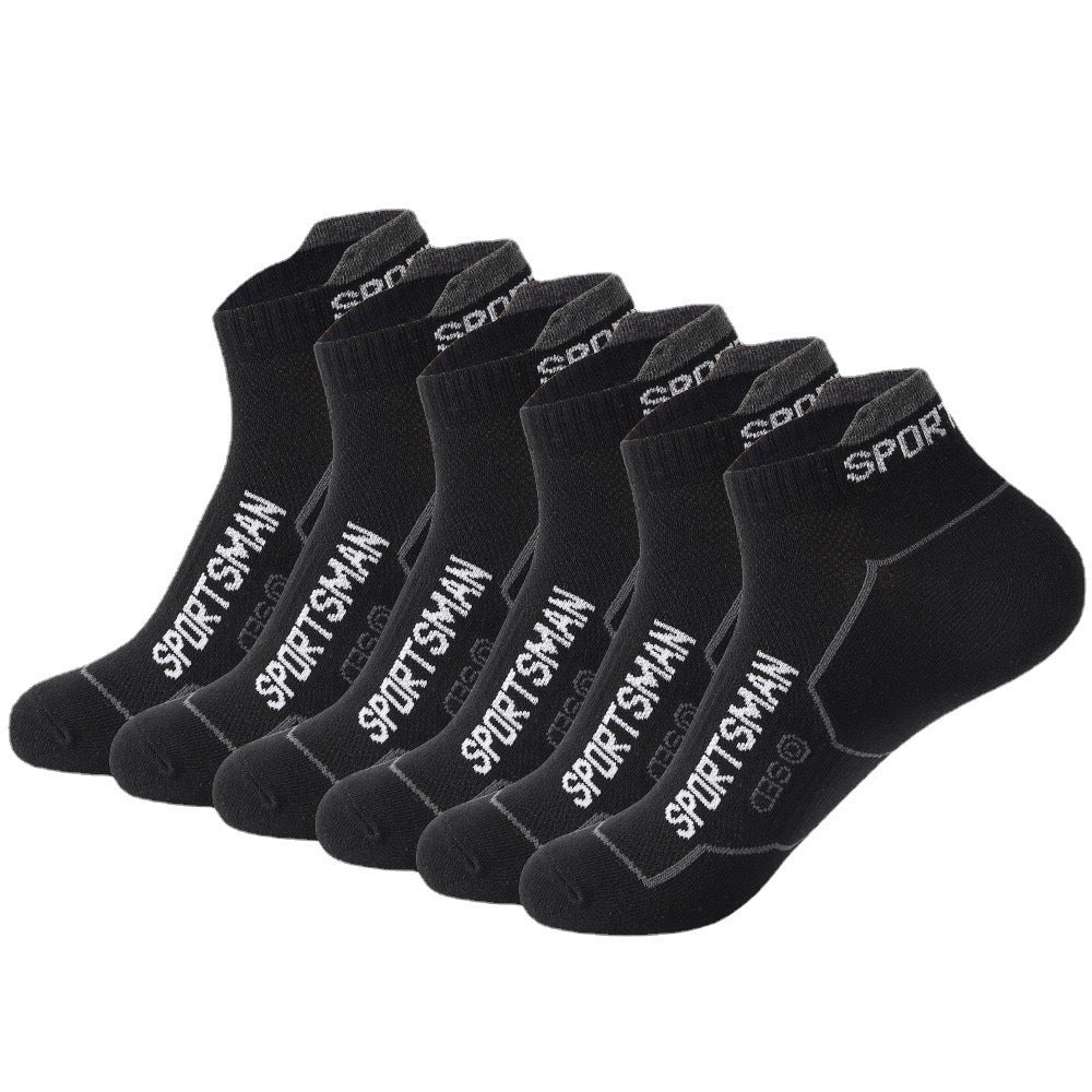 Men’s Low-Cut Cotton Running Socks – Breathable & Casual Comfort