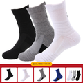 Men's mid-calf sports socks, badminton running outdoor elite socks, fleece-lined socks, sweat-wicking and non-slip basketball socks wholesale.