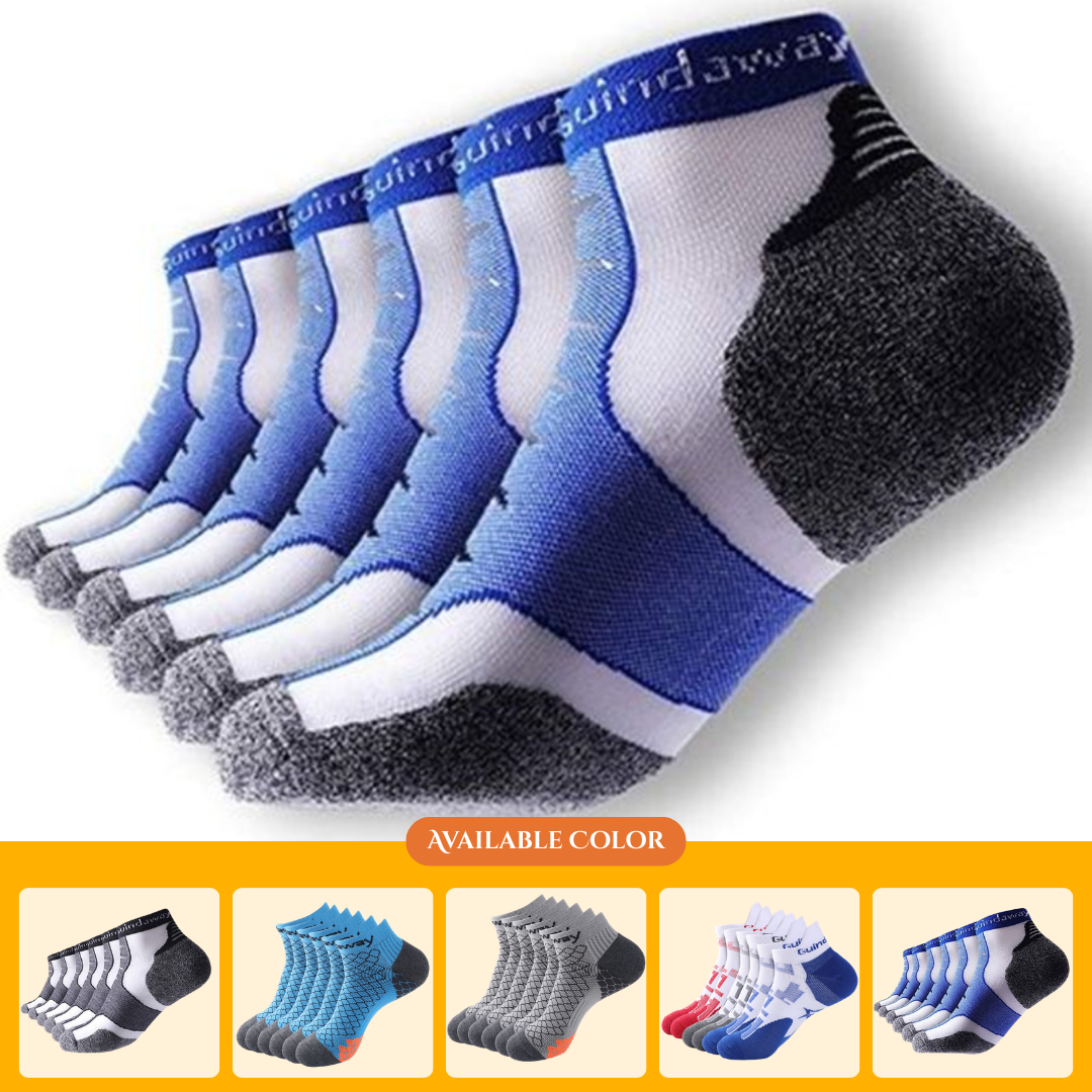 Men's running and fitness quick-drying short-cut low-top thickened terry socks, plus size 45-50, custom-made.