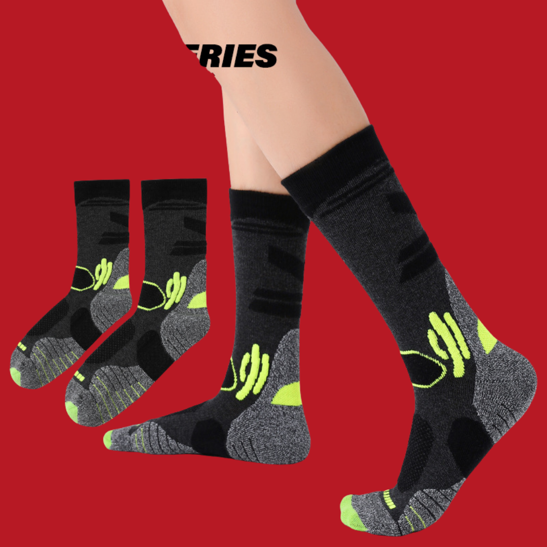 Merino Wool Thick Warm Mid-Calf Socks for Hiking & Mountaineering