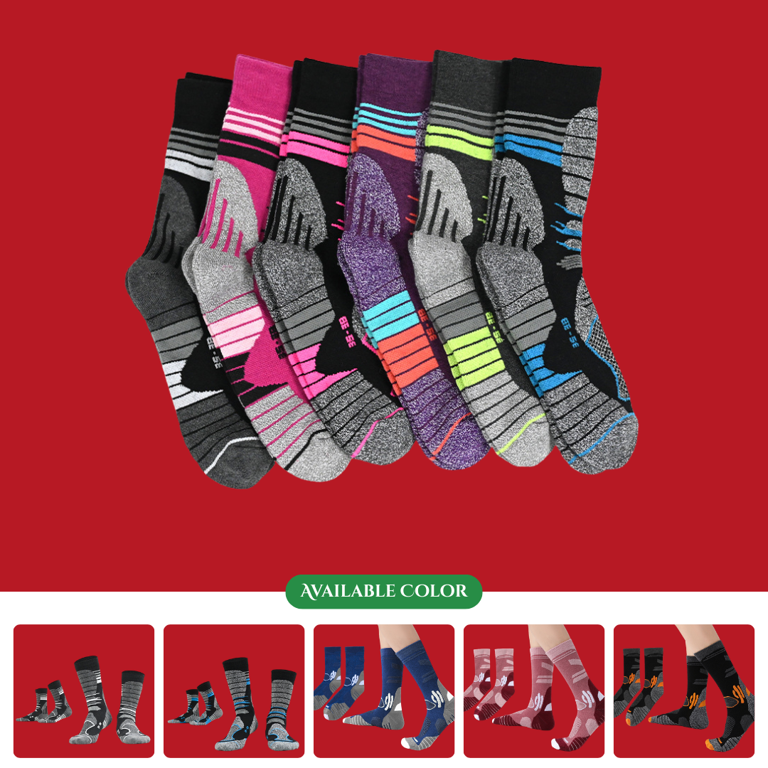 Merino wool mid-calf hiking socks for men and women, breathable, thickened, warm, suitable for outdoor hiking, sports, and skiing. Wholesale.