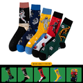 New Autumn/Winter Trendy Socks - Themed Happy Socks, Abstract Long Socks, Personalized Men's Socks with Thick Toes and Heels