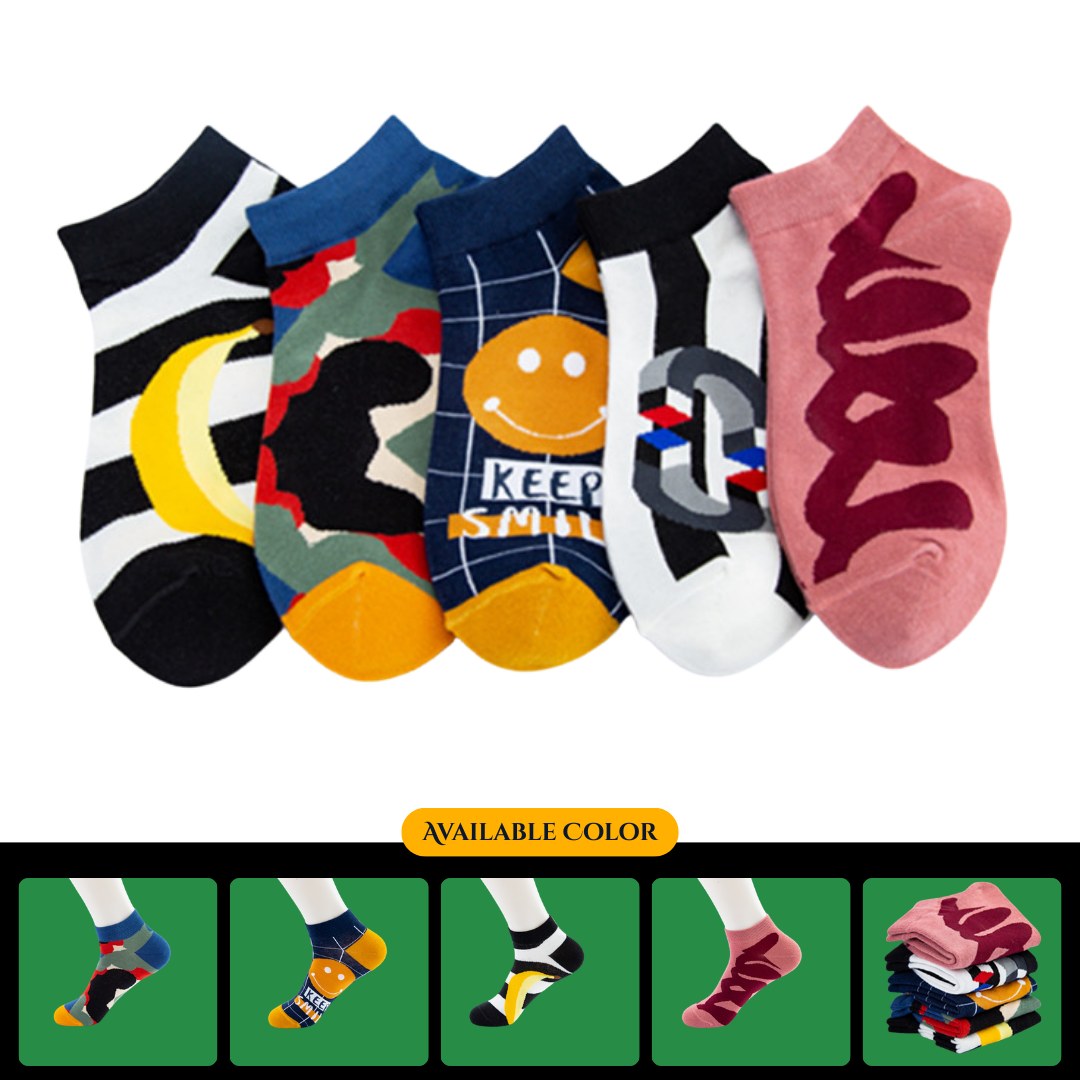 In-stock spring/summer new arrivals boat socks, cross-border fashion trendy socks, colorful socks, casual trendy men's and women's socks