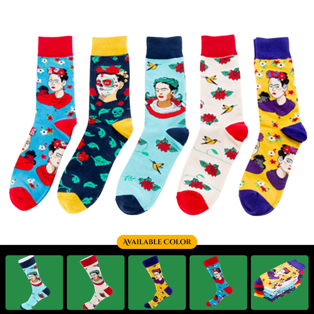 In-stock cross-border autumn/winter new style socks, Indian pattern, casual fashion mid-calf socks, wholesale, no clips.
