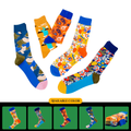 In-stock cross-border autumn/winter new arrivals trendy brand socks, new happy socks, cotton socks, abstract knee-high socks, casual style