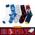 Spot cross-border colorful trendy socks wholesale, mid-calf couple casual cotton socks, sock manufacturer wholesale, no clips