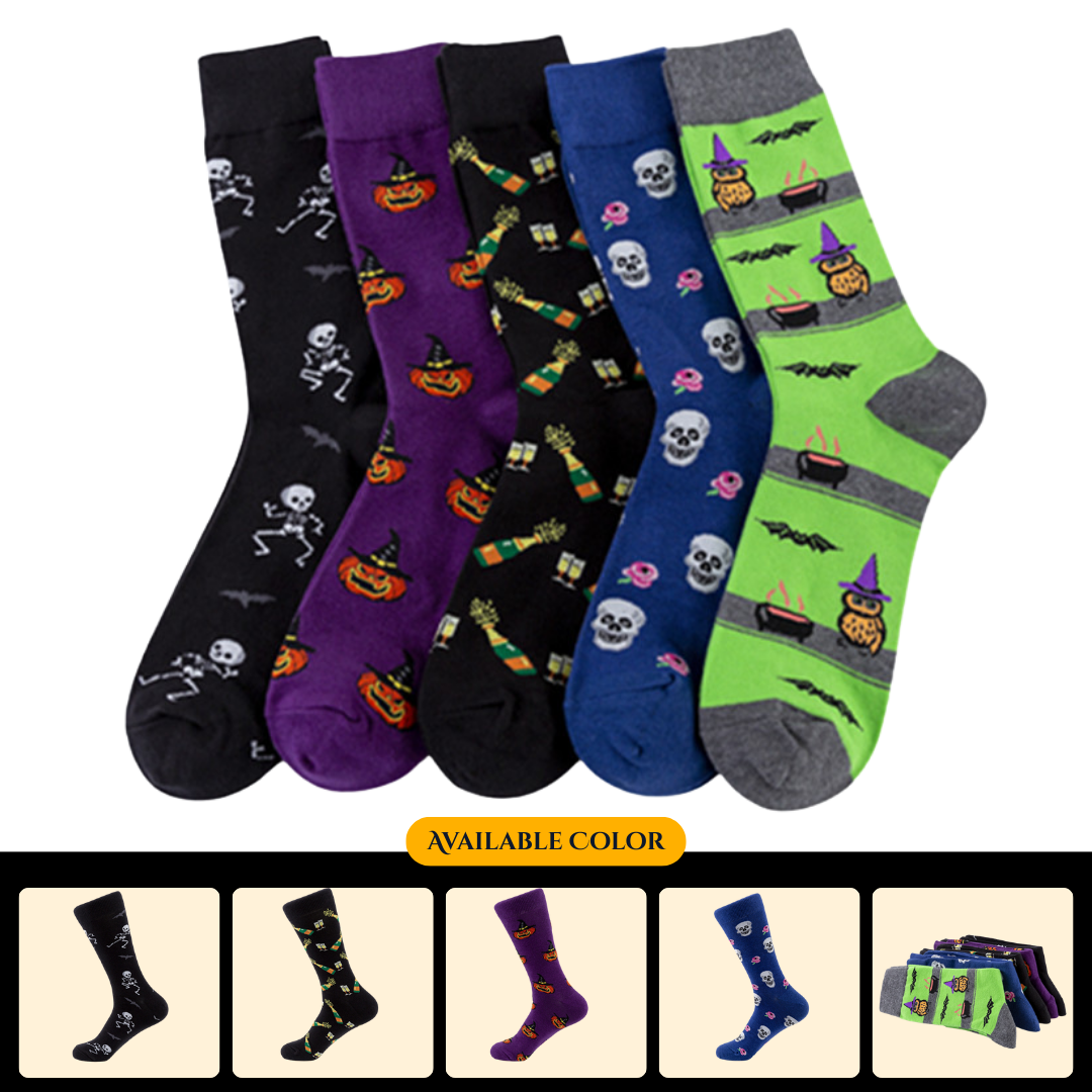 New cross-border Halloween socks, casual cotton socks, European and American street style mid-calf socks wholesale