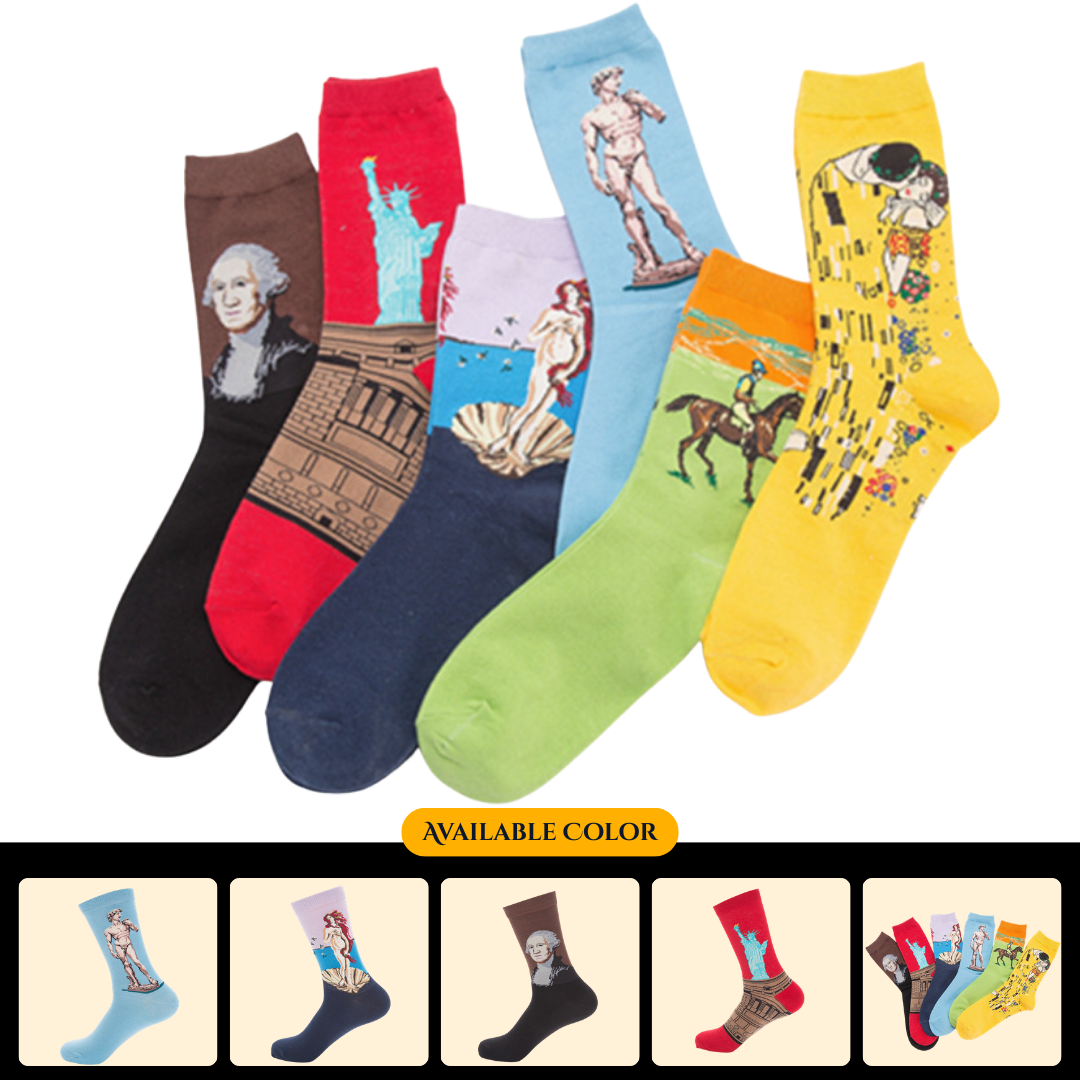 New autumn/winter style character-themed happy socks, fashionable cotton socks, casual couple socks, wholesale.