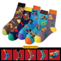 New Autumn/Winter Men's Socks, Trendy Socks, Men's Long Cotton Socks, Horse-themed Casual Jacquard Socks Wholesale