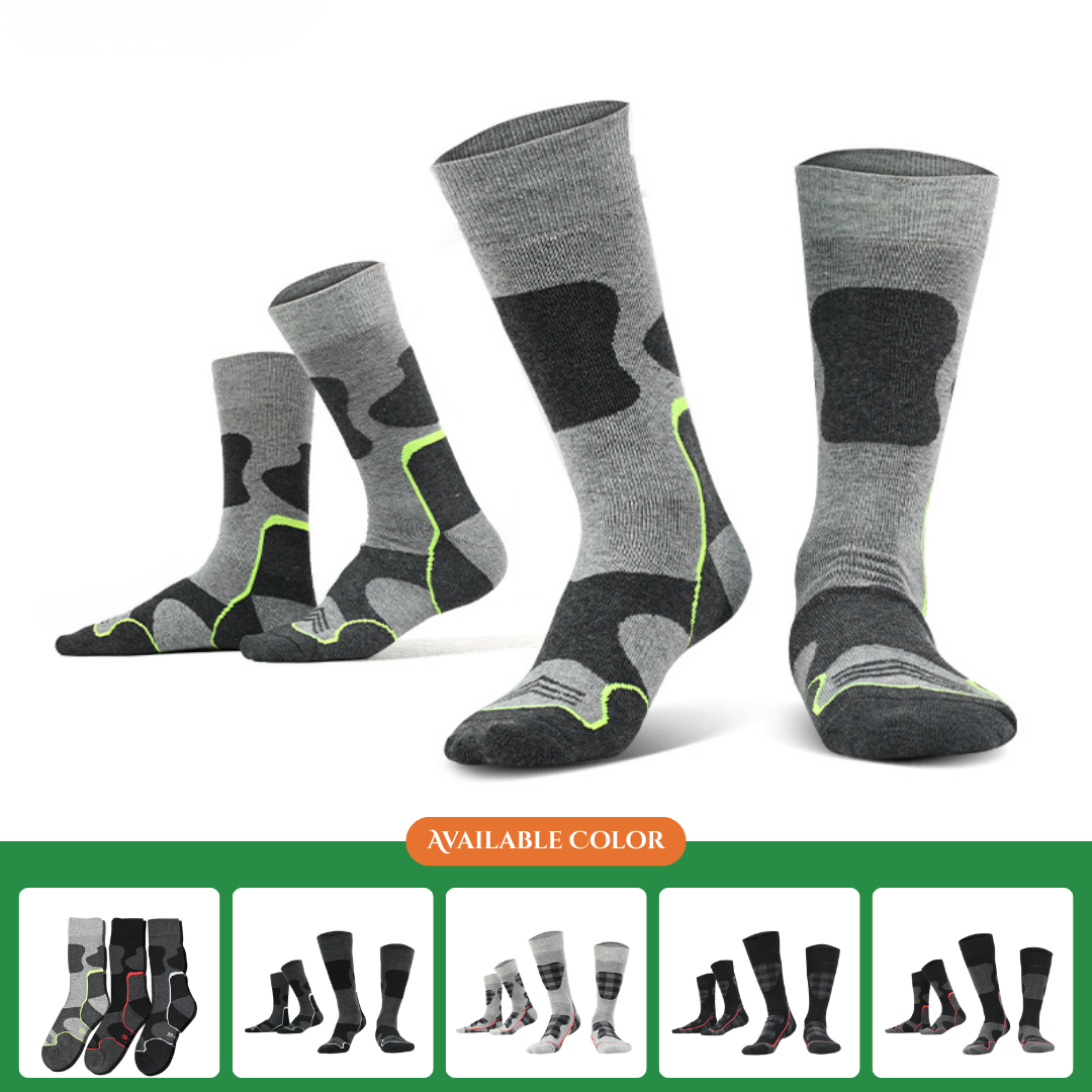 New Merino Outdoor Hiking and Mountaineering Socks, Terry Sole Soles, Men's and Women's Sports Socks, Thickened Terry Sole Wool Socks