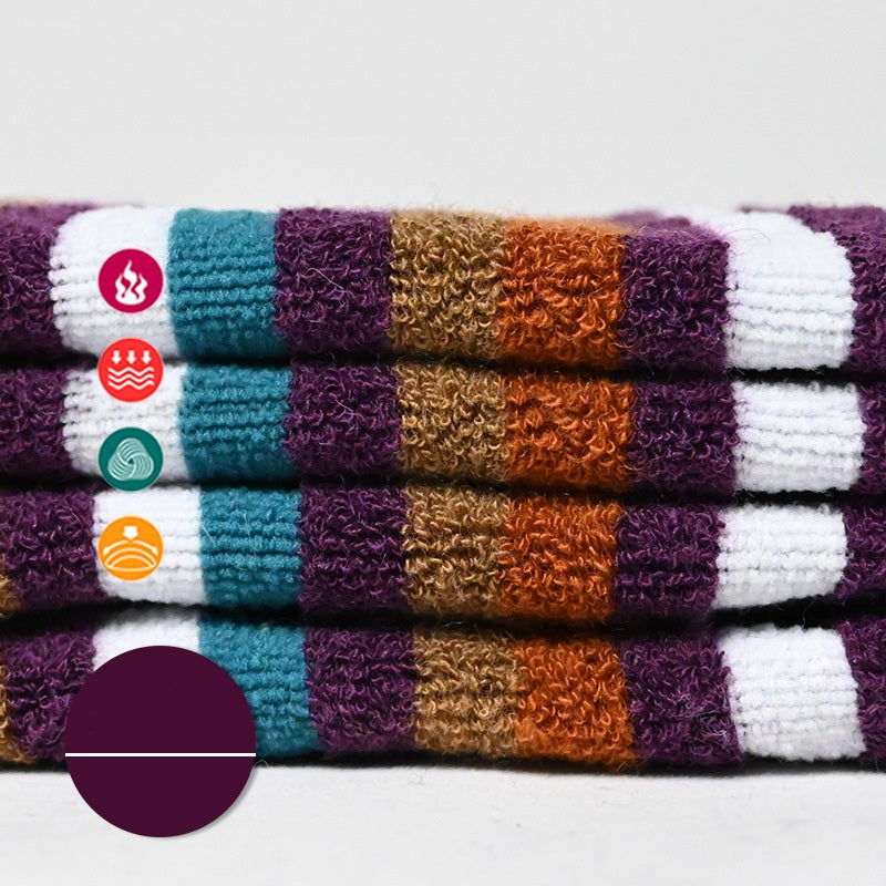 Outdoor Ski & Hiking Wool Socks – Thick Wool Terry, Mid-Calf Sports Socks for Men & Women