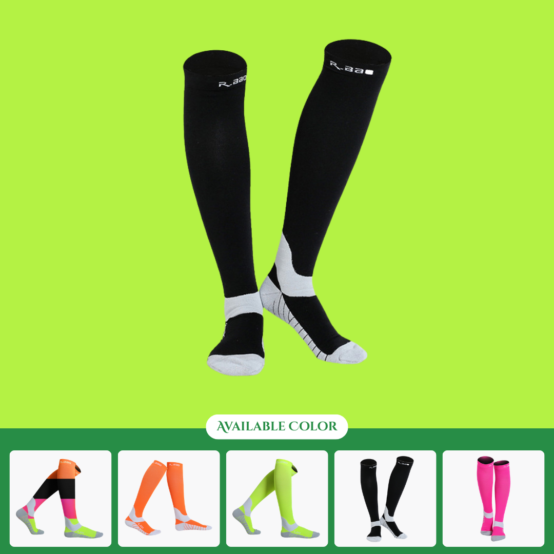 R-BAO Long Compression Socks, Marathon Treadmill Socks, Machine Running Socks, Night Running Socks, Cycling Socks, Fitness Socks RB7707