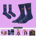 R-BAO Rongbao Trendy Socks, Distressed Washed Cotton Socks, Denim Style, Japanese Style, Men's and Women's Casual Sports Socks
