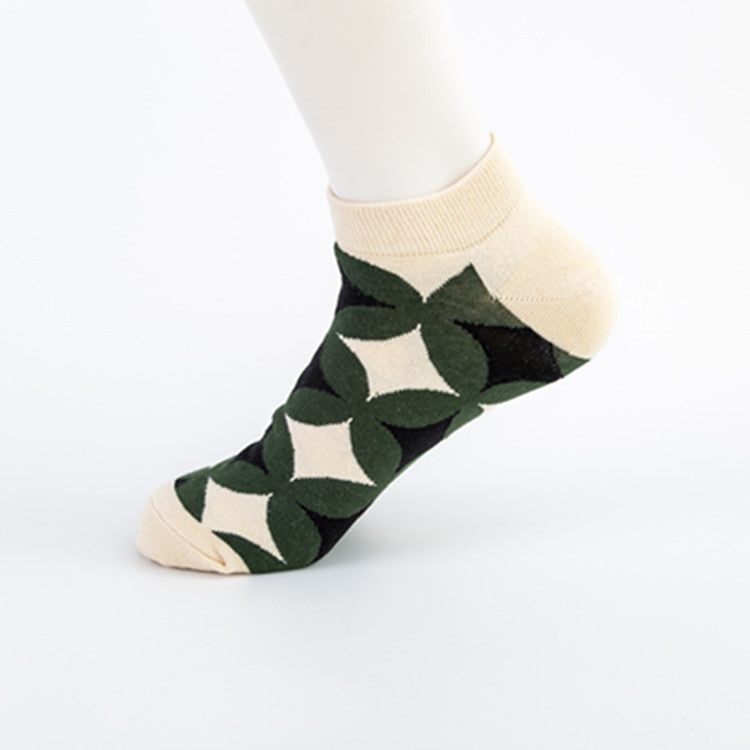 Tangram Series Boat Socks | Colorful Creative Casual Style