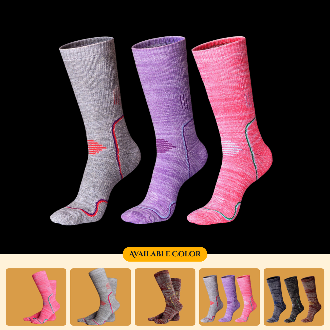 Thick Terry Hiking Socks – Warm Outdoor Socks for Hiking, Skiing & Trekking