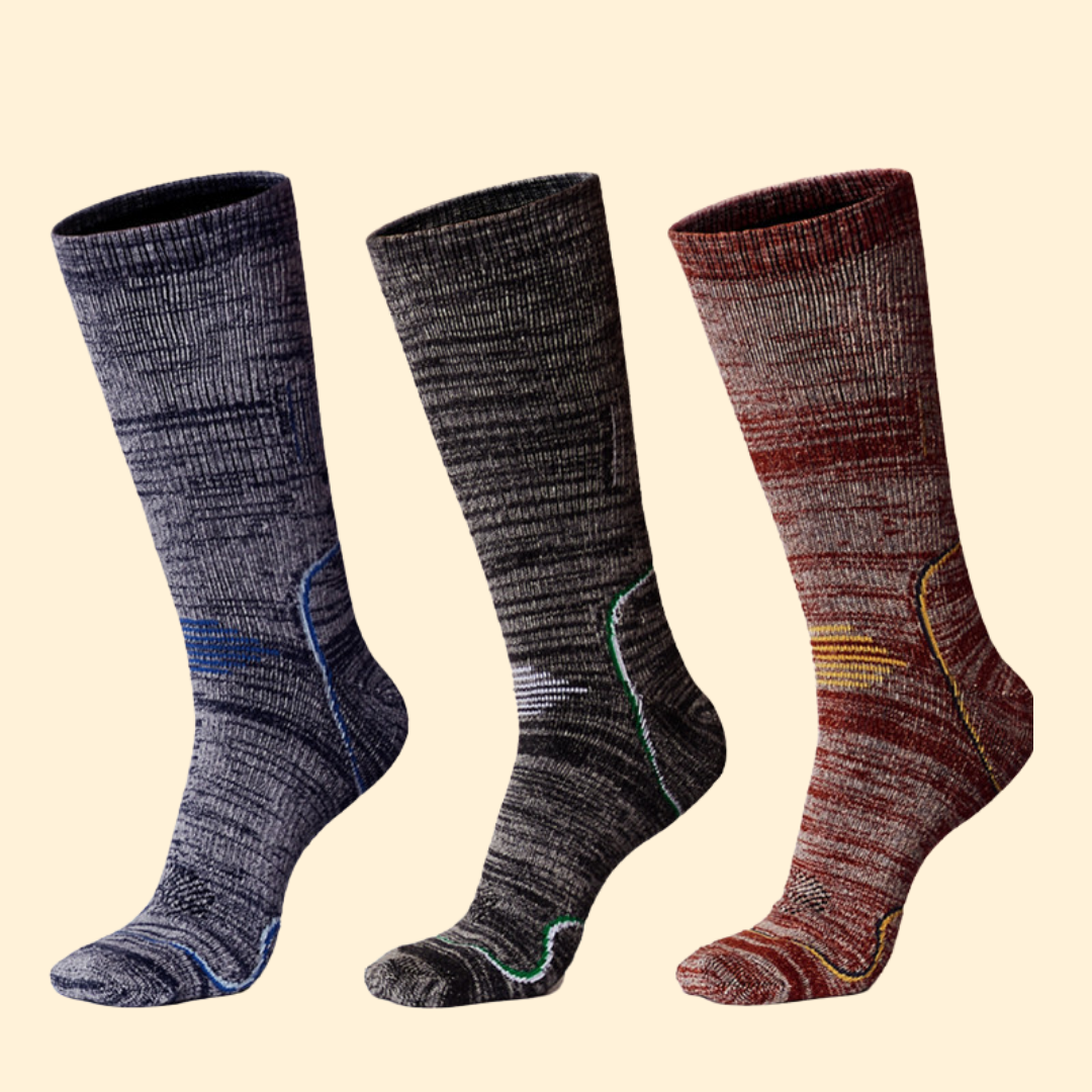 Thick Terry Hiking Socks – Warm Outdoor Socks for Hiking, Skiing & Trekking