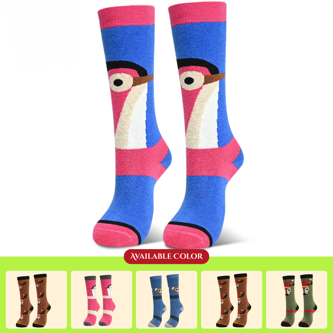 Winter Merino wool socks, roller skating socks, thickened, warm, long and high-top, snow socks for boys, girls and children.