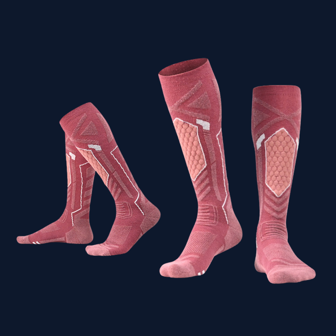 Women’s Merino Wool Winter Ski Socks – Thick Terry High-Top Mountaineering Snow Socks