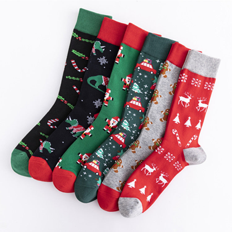 Mid & High Calf Casual Cotton Socks – Soft Festive Style
